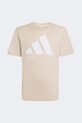adidas t-shirt bawełniany dziecięcy KD6045 beżowy SS26