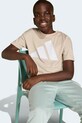 adidas t-shirt bawełniany dziecięcy KD6045 beżowy