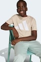 adidas t-shirt bawełniany dziecięcy KD6045 beżowy