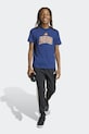 adidas t-shirt bawełniany dziecięcy niebieski KD3454