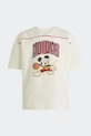 adidas t-shirt oversize dziecięcy z bawełną DISNEY JZ7673 beżowy SS26