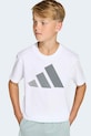 adidas памучна тениска за деца KD6048 бял