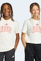 adidas t-shirt bawełniany dziecięcy nadruk biały KD3453
