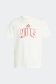 adidas t-shirt bawełniany dziecięcy KD3453 biały SS26