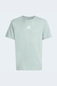 adidas t-shirt bawełniany dziecięcy KD3367 turkusowy SS26