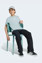adidas t-shirt bawełniany dziecięcy turkusowy KD3367