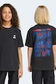adidas t-shirt dziecięcy Marvel z elastanem czarny JZ7675