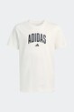 adidas t-shirt bawełniany dziecięcy KE1347 biały SS26