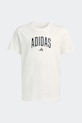 adidas t-shirt bawełniany dziecięcy KE1347 biały SS26