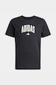 adidas t-shirt bawełniany dziecięcy KE1348 czarny SS26