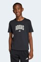 adidas t-shirt bawełniany dziecięcy czarny KE1348