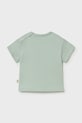 Mayoral Newborn t-shirt bawełniany niemowlęcy 1077.2A.Newborn.PPY2 zielony SS26