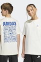 adidas t-shirt dziecięcy Marvel z elastanem beżowy JZ3557