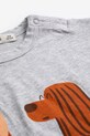 Chłopiec Bobo Choses t-shirt bawełniany niemowlęcy Friends in a Pickle 126AB009 szary
