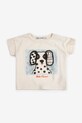 Bobo Choses t-shirt bawełniany niemowlęcy Van Dog 126AB012 biały SS26