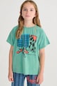 Bobo Choses gyerek pamut póló Dog Friendship pamut türkiz 126AC006