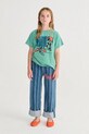 Bobo Choses t-shirt bawełniany dziecięcy Dog Friendship turkusowy 126AC006