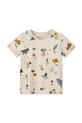 Liewood t-shirt bawełniany dziecięcy Apia Printed Shortsleeve T-shirt wzorzyste beżowy LW20670.PPY2