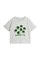 Mini Rodini t-shirt dziecięcy bawełniany Eyes 26220132 szary SS26