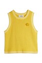Mini Rodini top bawełniany dziecięcy Cable bawełna żółty 26220176