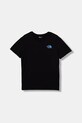 The North Face kratka majica otroška bombažna G FLORA RELAXED SS TEE NF0A8G1MJK31 črna SS26