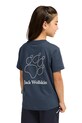 Jack Wolfskin t-shirt dziecięcy bawełniany PAW T K granatowy A65937.104.152