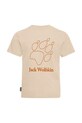 Chłopiec Jack Wolfskin t-shirt dziecięcy bawełniany PAW T K A65937.104.152 beżowy