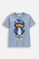 Детска памучна тениска Coccodrillo памук син WC6143213VBA