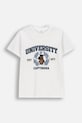 Dětské bavlněné tričko Coccodrillo kulatý bílá WC6143227VBA