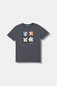 United Colors of Benetton t-shirt per bambini in cotone grigio 3I1XC10S4.G.Stagionale