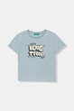 United Colors of Benetton t-shirt dziecięcy z bawełną niebieski 3I1XG10LK.P.Stagionale