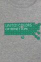 Chłopiec United Colors of Benetton T-shirt dziecięcy z bawełny 3I1XG10LK.P.Stagionale szary