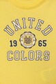 Chłopiec United Colors of Benetton t-shirt dziecięcy z bawełną 3I1XG10LK.P.Stagionale żółty