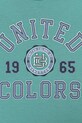 Chłopiec United Colors of Benetton t-shirt dziecięcy z bawełną 3I1XG10LK.P.Stagionale turkusowy