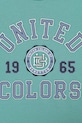 Chłopiec United Colors of Benetton t-shirt dziecięcy z bawełną 3I1XG10LK.P.Stagionale turkusowy