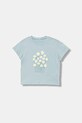 United Colors of Benetton kratka majica otroška bombažna modra 3I1XA1076.W.Stagionale
