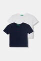 United Colors of Benetton kratka majica otroška bombažna paket 2 kosov pisana 3096G10LN.P.Stagionale