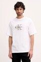 Calvin Klein Jeans t-shirt bawełniany aplikacja beżowy LV04RE815G