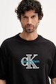 Bavlněné tričko Calvin Klein Jeans černá LV04RE815G