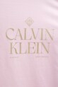 Βαμβακερό μπλουζάκι Calvin Klein Jeans LV14RE801G ροζ
