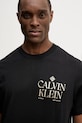Βαμβακερό μπλουζάκι Calvin Klein Jeans μαύρο LV14RE801G