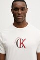 Calvin Klein Jeans t-shirt bawełniany beżowy LV14RE829G