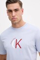 Calvin Klein Jeans t-shirt bawełniany niebieski LV14RE829G