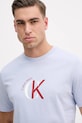 Calvin Klein Jeans t-shirt bawełniany niebieski LV14RE829G