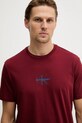 Calvin Klein Jeans t-shirt bawełniany bordowy LV04RB866G