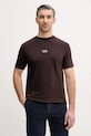 Karl Lagerfeld t-shirt z elastanem brązowy 561235.755034