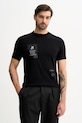 Karl Lagerfeld t-shirt z elastanem czarny 561221.755044