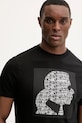 Bavlněné tričko Karl Lagerfeld černá 561252.755075