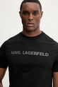 Bavlněné tričko Karl Lagerfeld černá 561255.755076