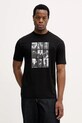 Karl Lagerfeld t-shirt bawełniany nadruk czarny 561225.755149